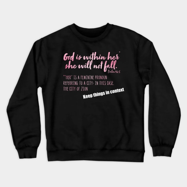 Christian Quote Watercolor Crewneck Sweatshirt by MSBoydston